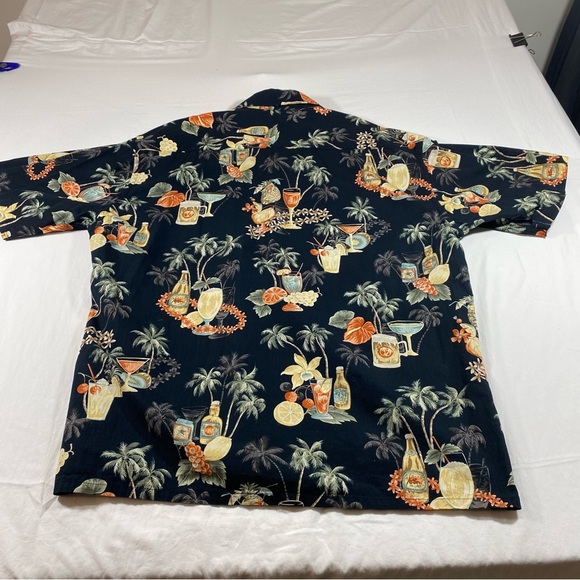 Pierre Cardin Tropical Shirt Button Down Shirt Party Short sleeve Margarita top - Picture 7 of 8